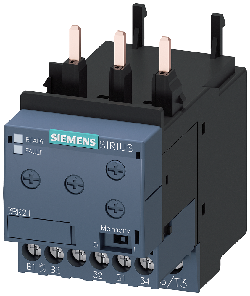 Siemens 3RR21421AW30 2-Phase Current Monitoring Relay With Analog Setting, 24 to 240 VAC/VDC, 4 to 40 A, 1CO Contact
