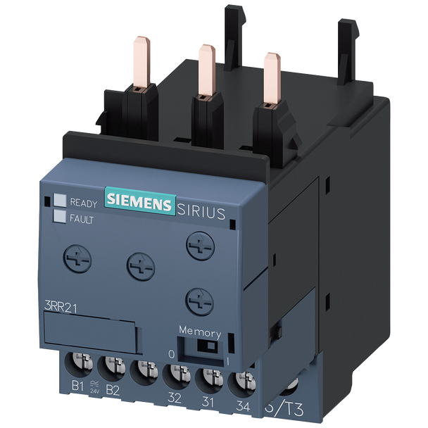 Siemens SIRIUS 3RR21421AA30 2-Phase Analogically Adjustable Current Monitoring Relay, 24 VAC/VDC, 4 to 40 A, 1CO Contact