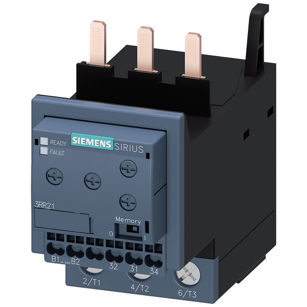 Siemens SIRIUS 3RR21433AW30 2-Phase Adjustable Analog Basic Current Monitoring Relay, 24 to 240 VAC/VDC, 8 to 80 A, 1CO Contact