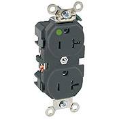 Leviton® 8300-HI 8300-H Duplex Heavy Duty Smooth Face Self-Grounding ...