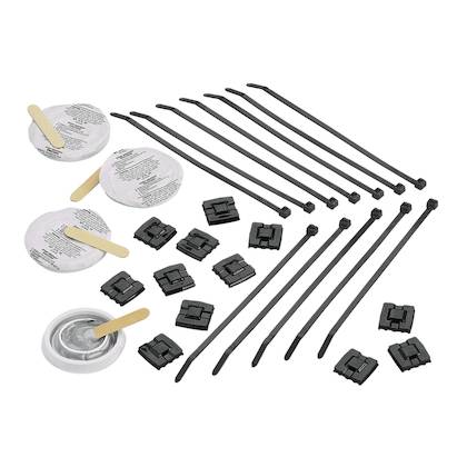 Panduit® EMSK12-4-12-X0 2-Part Cable Tie Mount, 12-Way, Epoxy Mount, 4.8 mm W Tie, Epoxy/Nylon 6.6, Black