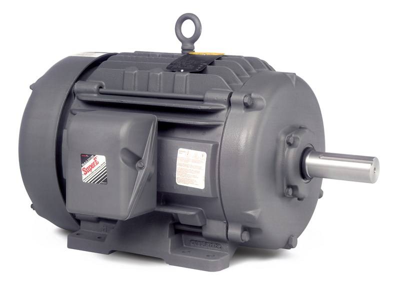 Baldor-Reliance Super-E® EHM2333T AC Motor, Totally Enclosed Fan Cooled (TEFC) Enclosure, 15 hp, 208/230/460 VAC, 60 Hz, 254T Frame, 1765 rpm Speed, F1 Foot Mount