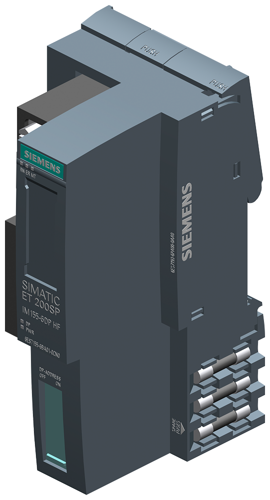 Siemens SIPLUS 6AG11556BA017CN0 ET 200SP PLC Communication Module, 24 VDC, 335 mA, 32/244 B Input/Output