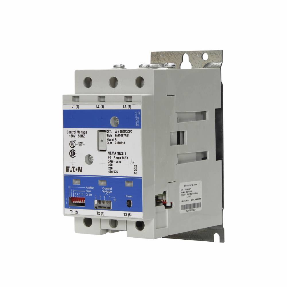 EATON Advantage® W+200M3CFC NEMA Starter, 120 VAC V Coil, 3 Poles, NEMA 3 Enclosure
