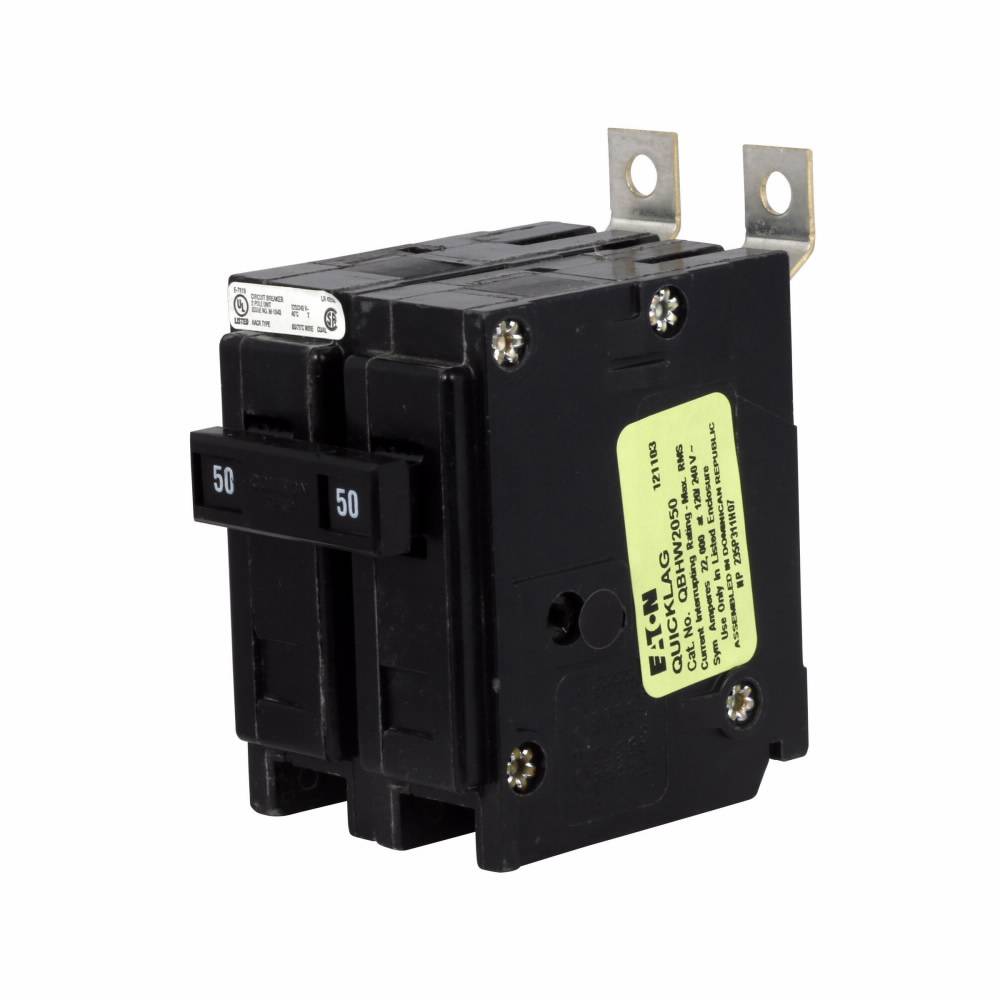 EATON QuickLag® QBHW2050 Type QBHW Miniature Circuit Breaker, 120/240 ...