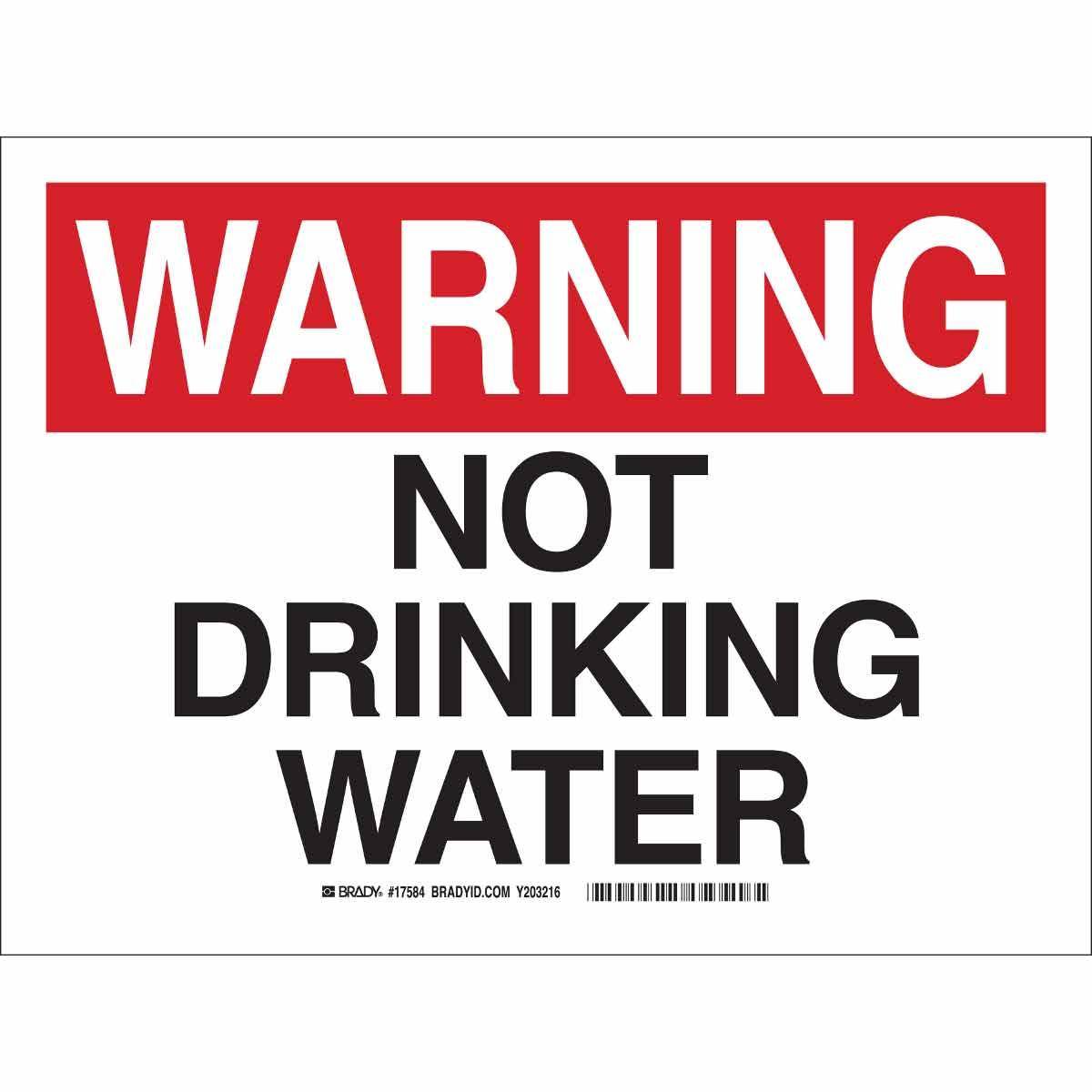 Brady® 17587 Rectangular Safety Sign, Text, B-401 Polystyrene, Corner Hole  Mount, 9 in H