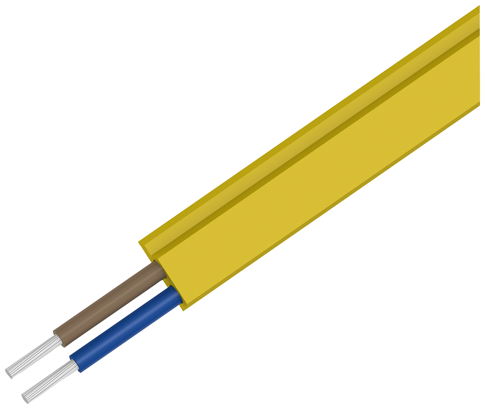 Siemens 3RX9014-0AA00 Oil-Resistant AS-Interface Cable, For Use w/ SIRIUS M200D Motor Starter, 2 x 1.5 sq-mm, TPE, Yellow