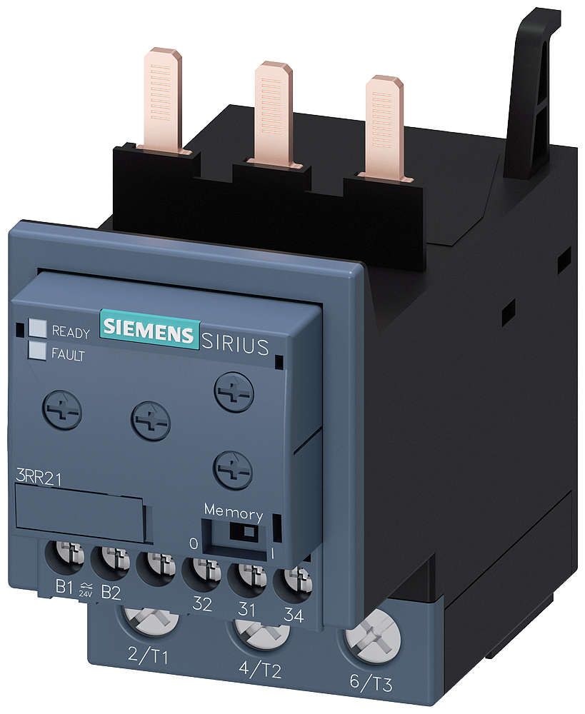 Siemens SIRIUS 3RR21431AA30 2-Phase Adjustable Analog Basic Current Monitoring Relay, 24 VAC/VDC, 8 to 80 A, 1CO Contact
