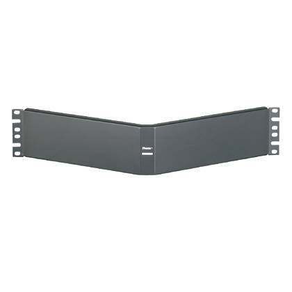 Panduit® CPAF2BLY 2RU Horizontal Angled Rack Unit Filler Panel, 3.47 in H x 19 in W x 0.3 in D, Cold Rolled Steel, Black
