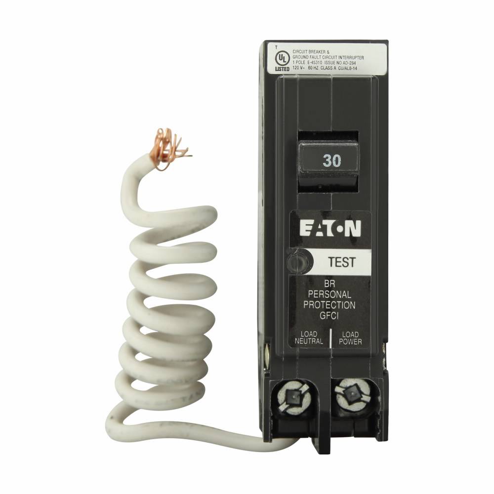 EATON BRN130GF Type ETN01 Ground Fault Circuit Breaker, 120/240 VAC, 30 ...