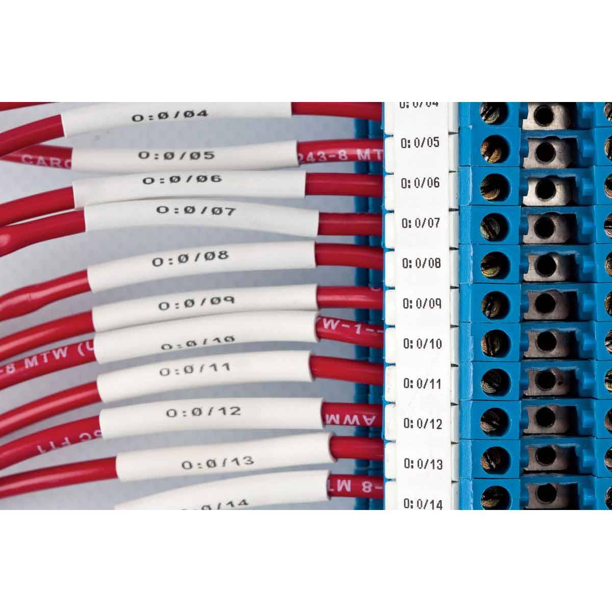 Brady® PermaSleeve® B33-750-2-342-2 BBP®33 1-Sided Printable Blank Heat Shrink Wire Marker Sleeve, 0.25 to 0.7 in Dia Wire, 1 in W, B-342 Polyolefin