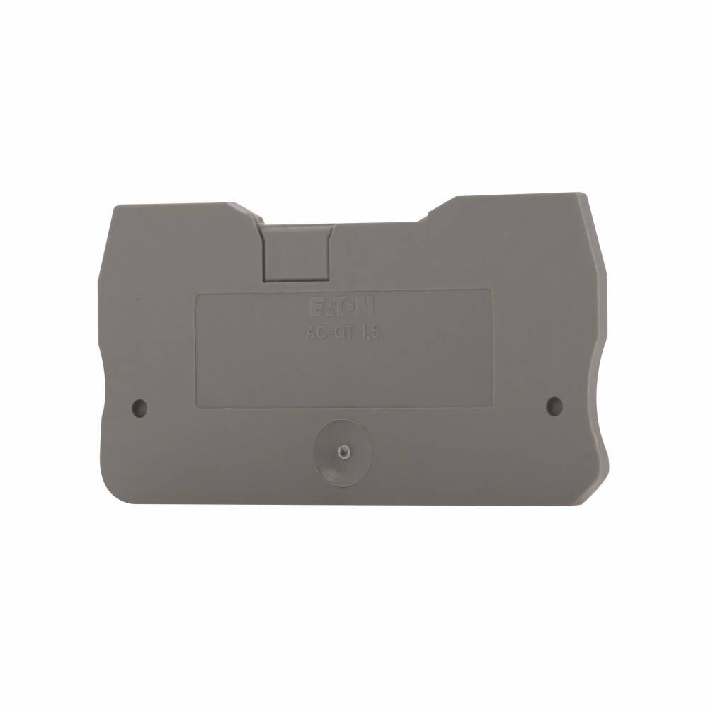 EATON XBACQT15 End Cover, For Use With XB Series XBQT15/XBQT15PE IDC Single Level Terminal/Ground Block, Gray