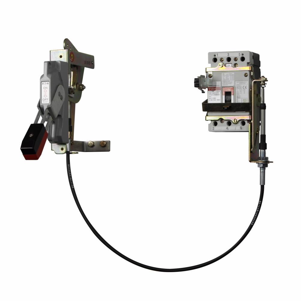 EATON F5S06C G Series Handle Mechanism, NEMA 1/3R/12 NEMA Rating, For Use With G Series N-Frame Molded Case Circuit Breaker, Flexible Shaft Handle to Device Connection