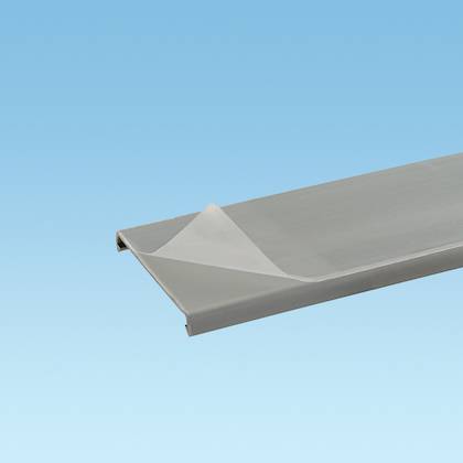 Panduit® C1BL6-F Type-C Wiring Duct Cover, 6 ft L x 1-1/4 in W x 0.35 in H, PVC, Black