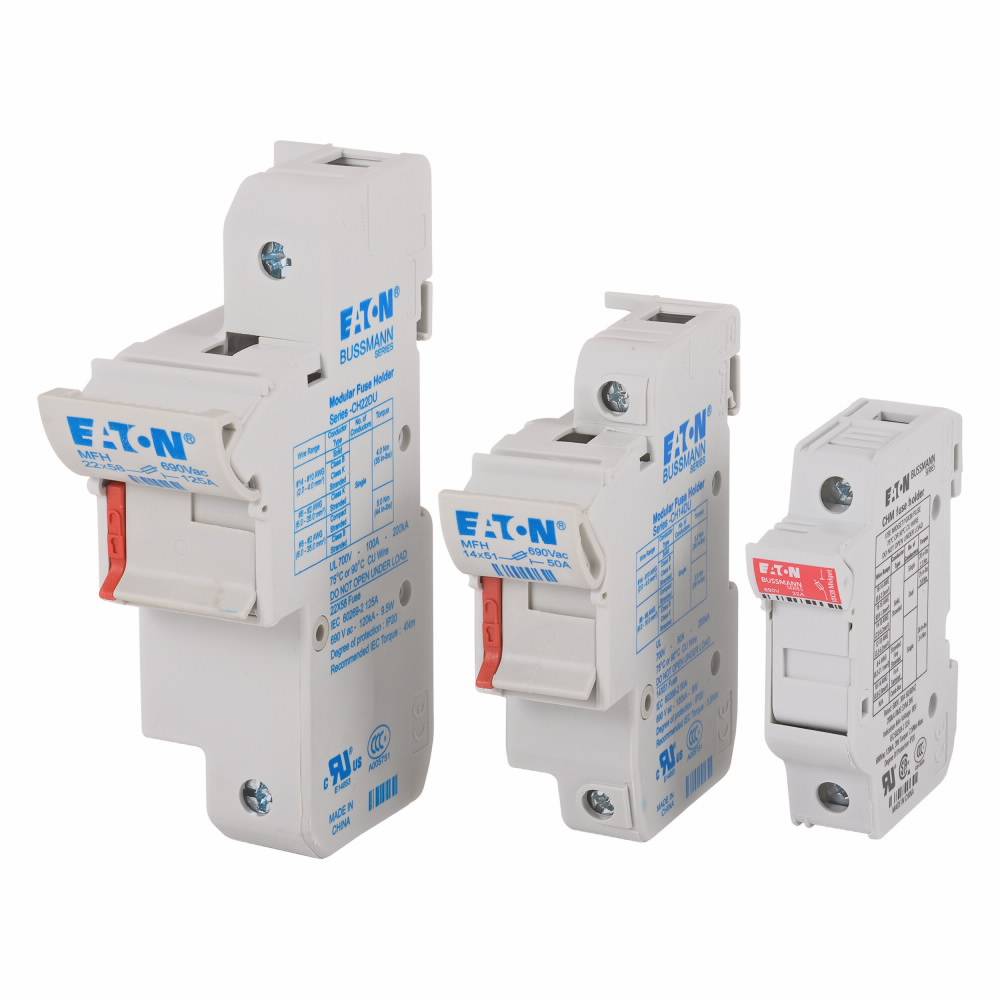 Bussmann CH221DU Low Voltage Cylindrical Fuse Holder, 690 VAC, 125 A, 1 ...