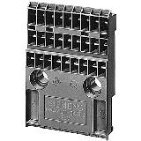 Siemens 8WA2011-3KE50 Connection Module, For Use With ALPHA FIX Screw/Spring Loaded Terminal Blocks, 8 Initiators or Actuator Terminals and 1 Infeed Terminals, 250 V, 10 A, 1.5 mm Contact Spacing, 35 mm DIN Rail Mount, Composite, Black