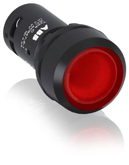 ABB CP2-12R-10 Compact Illuminated Pushbutton With Integrated LED, 22 ...