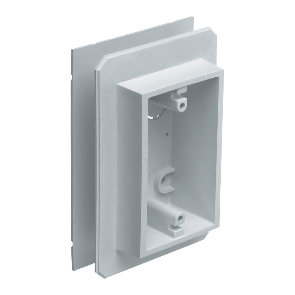 Arlington FS8091F 1-Piece Weatherproof Device Outlet Box With Knockout, Plastic, 19.4 cu-in Capacity, 1 Gangs, 1 Outlets, 2 Knockouts, 6.558 in L x 4.511 in W x 2.107 in H