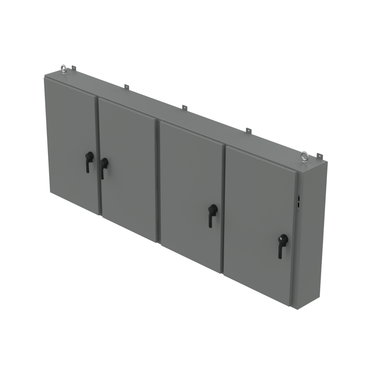 nVent HOFFMAN A60X4E15718 A26MM 4-Door Low Profile Disconnect Enclosure With Handle, 60 in L x 156-1/2 in W x 18 in D, NEMA 12/IP55 NEMA Rating, Steel
