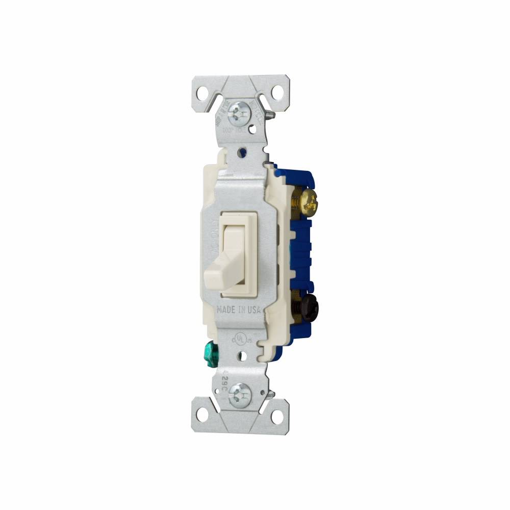 Eaton Wiring Devices Arrow Hart 1303-7LA 3-Way Toggle Switch, 120 VAC, 15 A