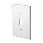 Leviton® PJ1-I Midway Size Traditional Wallplate, 1 Gang, 4-7/8 in H x 3-1/8 in W, Thermoplastic, Ivory