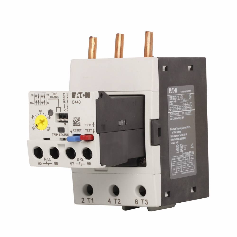 EATON C440B1A100SF3 Freedom Class 10/20/30 Standard Electronic Overload Relay, 20/100 A