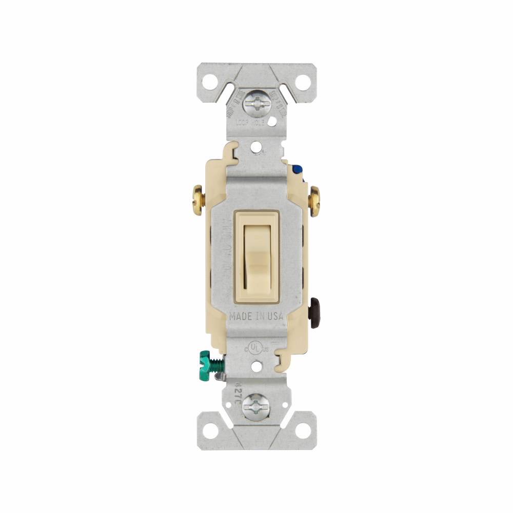Eaton Wiring Devices Arrow Hart 1303-7V 3-Way Toggle Switch, 120 VAC, 15 A