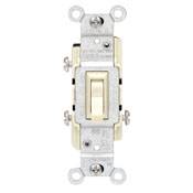 Leviton® 2653-2I 3-Way Grounding AC Quiet Toggle Switch, 120 VAC, 15 A, 1/2, 2 hp Power Rating