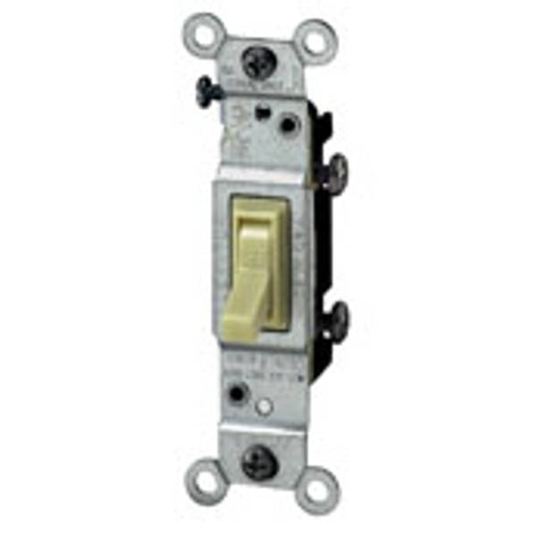 Leviton® 1451-2I Grounding AC Quiet Toggle Switch, 120 VAC, 15 A, 1/2, 2 hp Power Rating, SP Contact