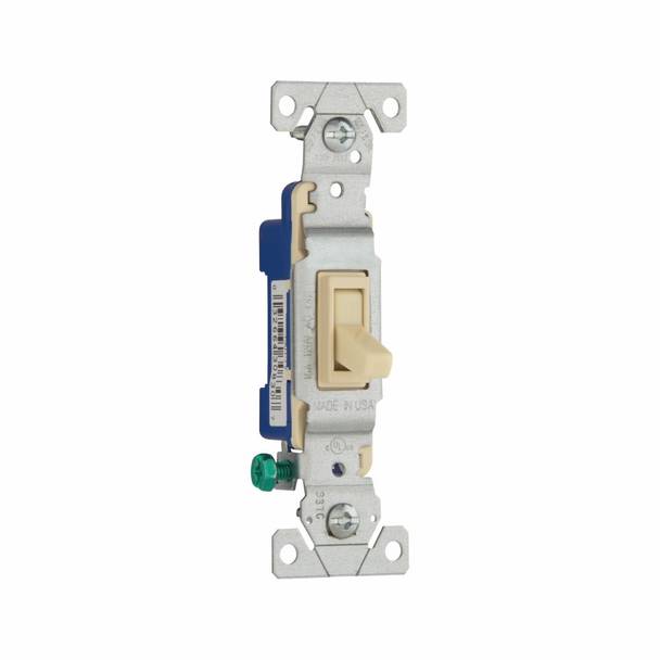 Eaton Wiring Devices Arrow Hart 1301-7V Toggle Switch, 120 VAC, 15 A