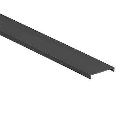 Panduit® C6BL6 Type-C Wiring Duct Cover, 6 ft L x 6-1/4 in W, PVC, Black