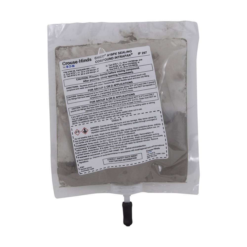 EATON Crouse-Hinds Chico® CHICO A19 PX Sealing Compound With Water, 5 cu-in Pouch, Light Gray