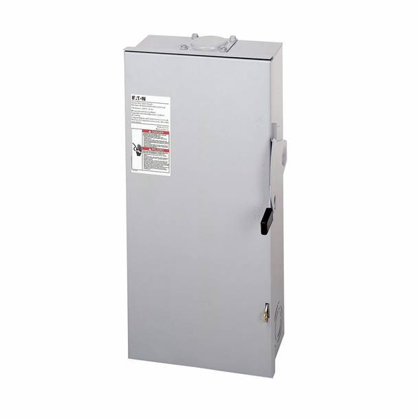 EATON DG223URB B Series General Duty Non-Fusible Rainproof Safety Switch, 240 VAC, 100 A, 15 hp, DPST Contact, 2 Poles