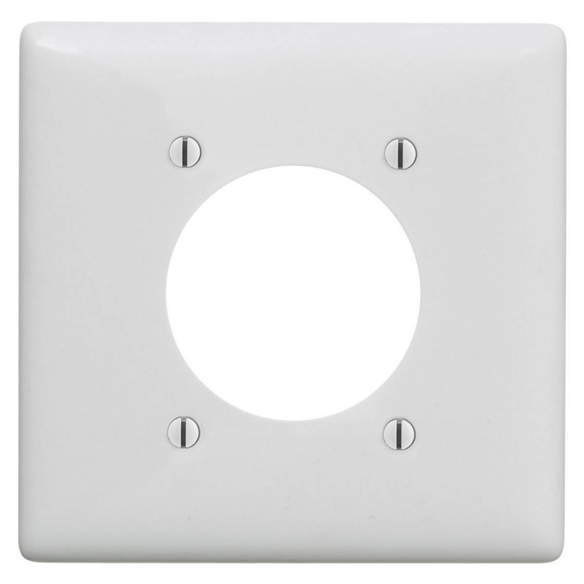 Wiring Device-Kellems NP703W Standard Receptacle Wallplate, 2 Gangs, 4.63 in L x 4.68 in W x 0.25 in H, Nylon, White (Planned Obsolescence by Manufacturer)