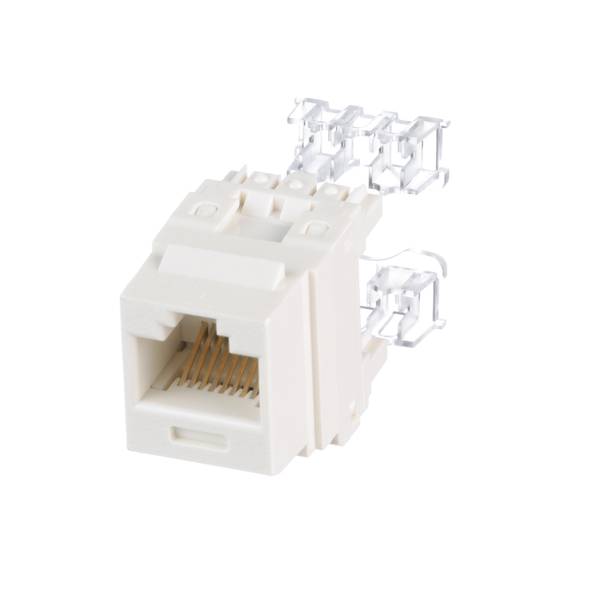 Panduit® NetKey® NK688MIW 8-Position 8-Wire Punchdown Unshielded Jack Module, Cat 6 RJ45/Keystone Module, Surface Mount, 1 Port, ABS/Polycarbonate, Off-White