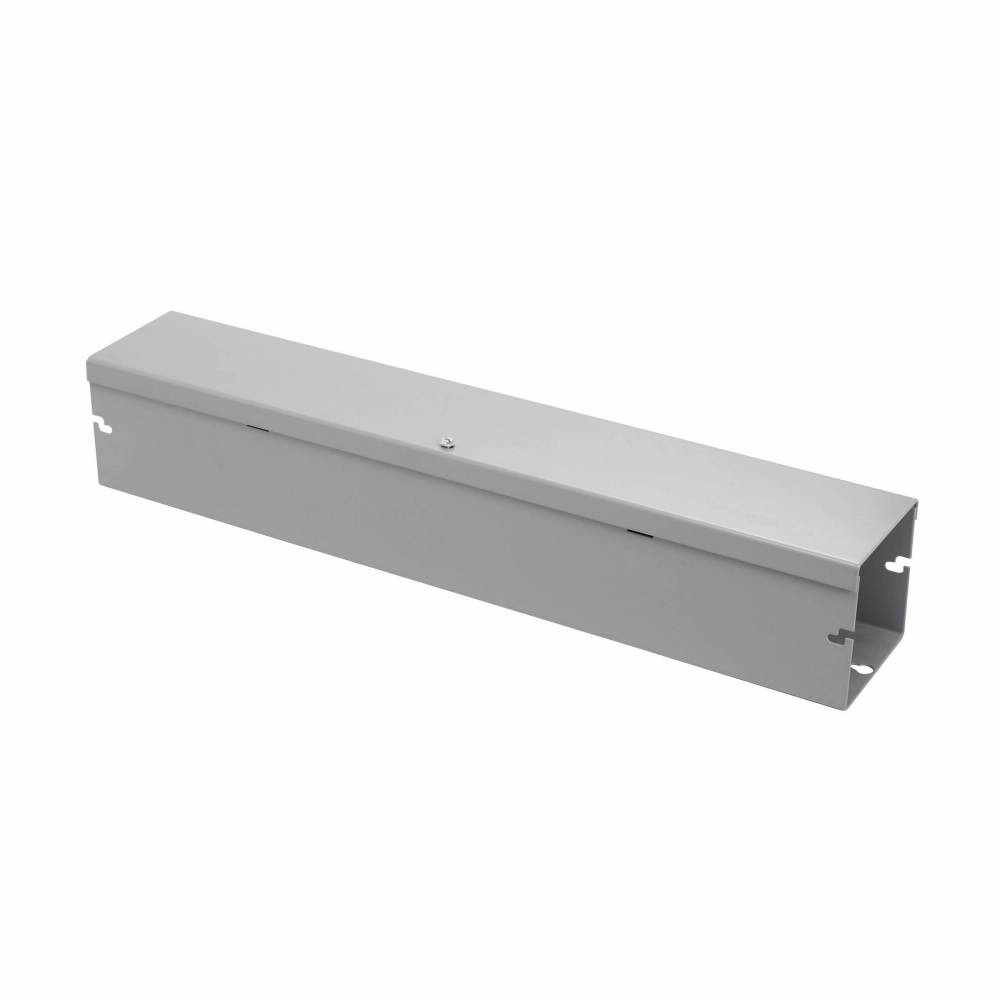 B-Line 8836 HSNK Quick-Connect Through Hole Wiring Trough, 36 in L x 8 in W x 8 in H, Hinged Cover, Steel
