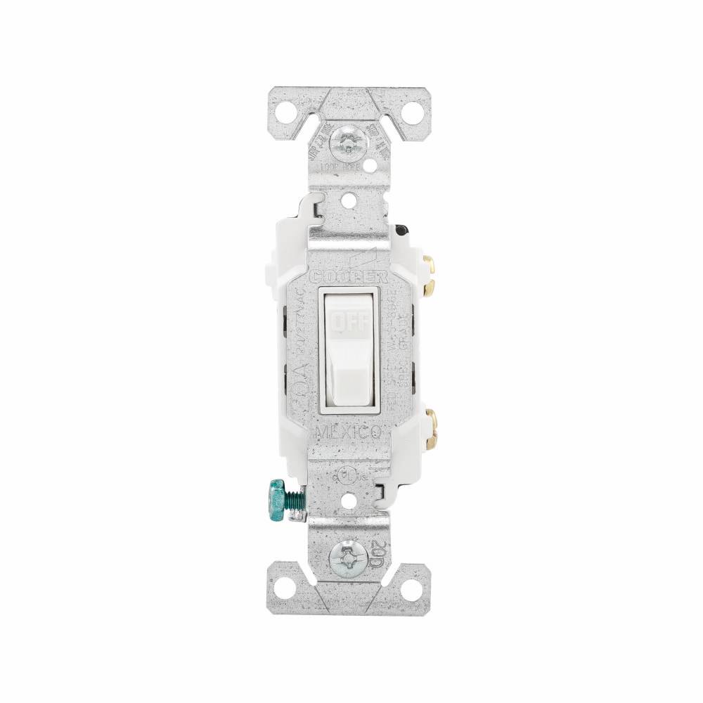 EATON Arrow Hart CSB120W Specification Grade Toggle Switch, 120/277 V, 20 A, 1/2 hp Power Rating