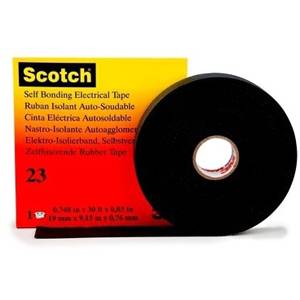 3/4" x 30' x 30 Mil, 69kV, 3M 23-3/4X30FT Scotch® Splicing Tape, Black