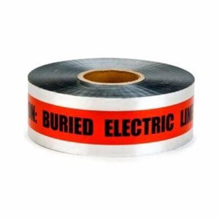 3" x 1000' x 5 Mil, 3M 406 Scotch® Detectable Barricade Tape, Red on Black
