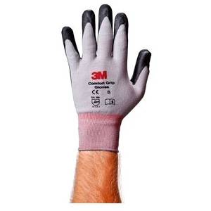 3M CGL-GU Comfort Grip Gloves, Large, Gray