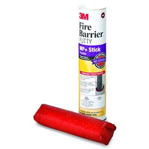 6" x 1.45", Dark Red, Fire Barrier Moldable Putty Stick