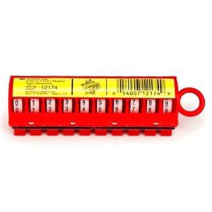 96" Roll L, 3M STD-0-9 ScotchCode™ Wire Marker Tape Dispenser, Legend: 0 to 9