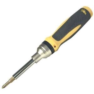 9-In-1, 7-Piece, Ideal Electrical 35-988 Ratch-a-Nut™ Screwdriver, Black/Yellow Phillips