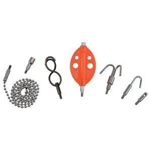 2.4" x 3.3" x 5.3" Case, Klein Tools, Inc. 56511 Fish Rod Attachment Set, Orange