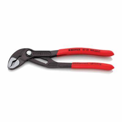 Knipex® Cobra® 87 01 250 SBA Box Joint Fully Fledged High Tech Water Pump Plier, 2 in Nominal, 1-1/4 in L x 1/1-8 in W CRV Steel V-Shape Jaw, Serrated Jaw Surface, 10 in OAL