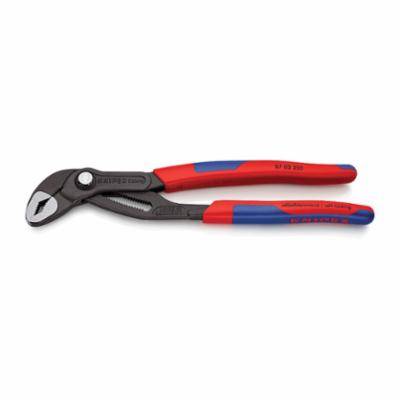 Knipex® Cobra® 87 02 250 SBA Box Joint Fully Fledged High Tech Water Pump Plier, 2 in Nominal, 1-1/4 in L x 1/1-8 in W CRV Steel V-Shape Jaw, Serrated Jaw Surface, 10 in OAL