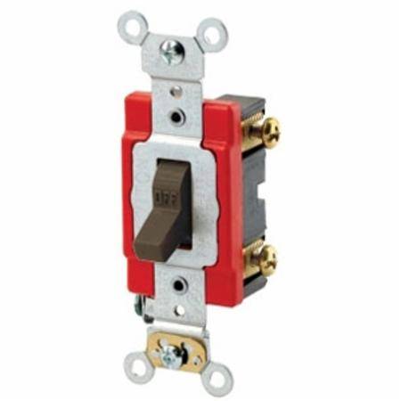 120/277 VAC 20 A, Leviton Manufacturing Co. Inc. 1222-2 Toggle Switch, Brown