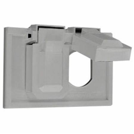 Leviton Manufacturing Co. Inc. 4976-GY Weatherproof Device Box Cover, 1-Gang