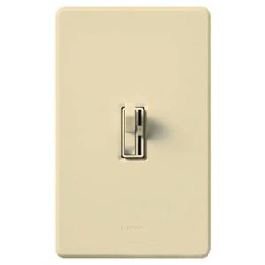 120 VAC, 1000 W, Lutron Electronics Co. Inc. AY-103P-IV Ariadni® Dimmer Switch, Gloss Ivory