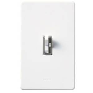 120 VAC, 1000 W, Lutron Electronics Co. Inc. AY-103P-WH Ariadni® Dimmer Switch, Gloss White